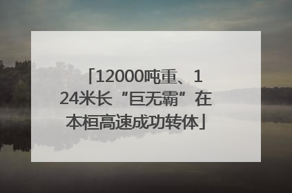12000吨重、124米长“巨无霸”在本桓高速成功转体