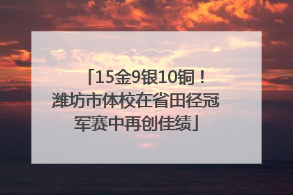 15金9银10铜！潍坊市体校在省田径冠军赛中再创佳绩