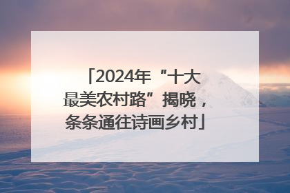 2024年“十大最美农村路”揭晓，条条通往诗画乡村