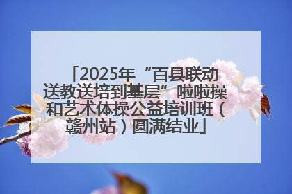 2025年“百县联动送教送培到基层”啦啦操和艺术体操公益培训班（赣州站）圆满结业