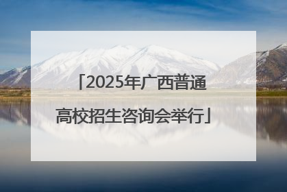 2025年广西普通高校招生咨询会举行