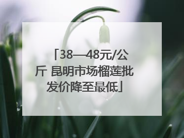38—48元/公斤 昆明市场榴莲批发价降至最低