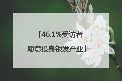 46.1%受访者愿意投身银发产业