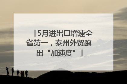 5月进出口增速全省第一，泰州外贸跑出“加速度”