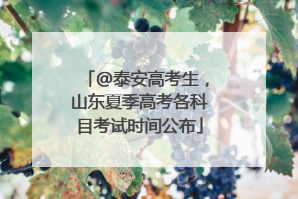 @泰安高考生，山东夏季高考各科目考试时间公布
